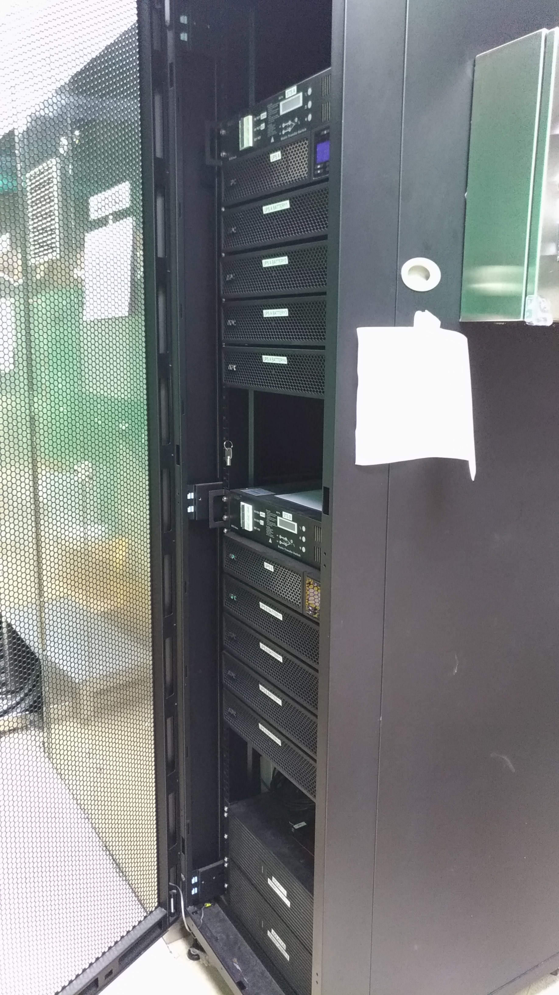 Internal View of Installed new UPS Rack After Works inside DSD Stanley STW